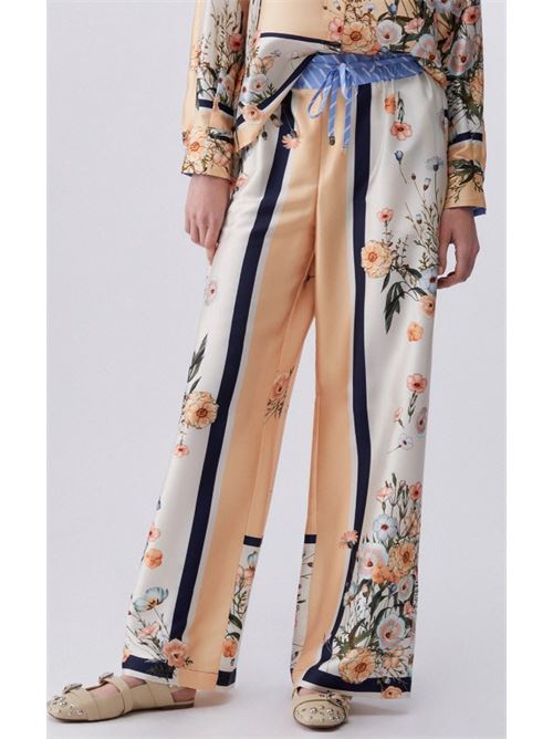 Pantaloni in twill stampato Liu Jo | WA6358T2555.P9546